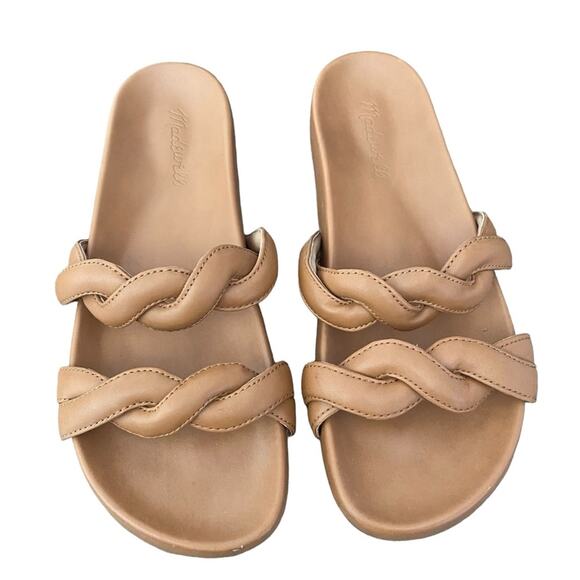 Madewell The Walker Slide Desert Camel Brown Leather Slide Sandal size 9 - Picture 3 of 12